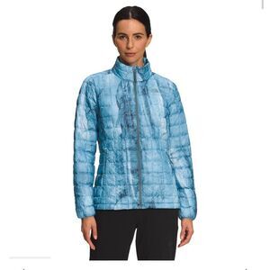 The north face plus size 3xl ThermoBall Eco Jacket Beta Blue Granitic Rock Print